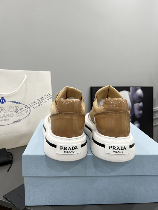 Prada情侶款鞋 普拉達2022S最新走秀單鞋 老爹鞋系列休閒運動板鞋 dx3226